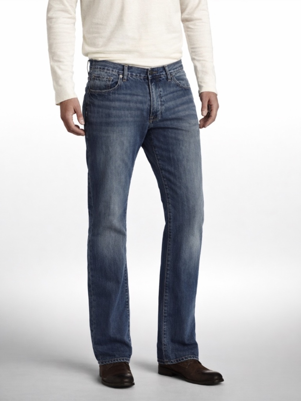 NEW Calvin Klein Slight Bootcut Washed Sky Blue Jeans Style MB91A65 36 x 32